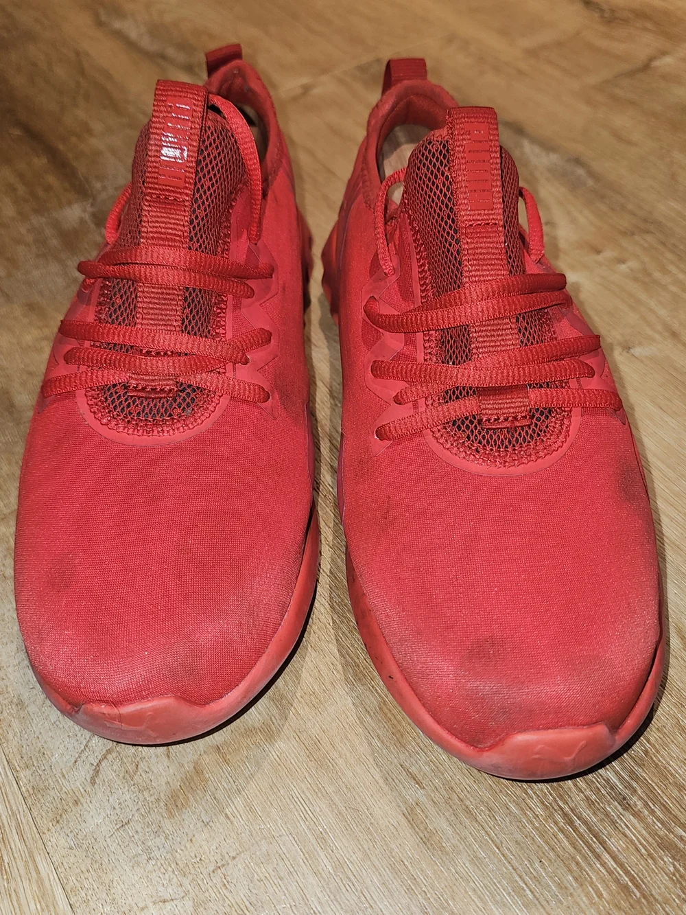 Mens Red Puma Running Athletic Workout Shoes Sneakers Size 8 - Picture 2 of 6